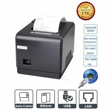 магнит бишкек в Кыргызстан | Оборудование для бизнеса: Чековый принтер Xprinter q200 USB 80мм. Принтер для печати чеков