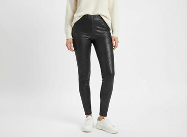 kurtki wiosenne do biegania: JDY, Leggings Eco-leather for women, size S