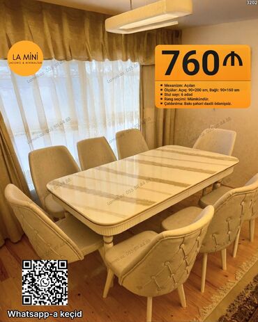 arshia столовые приборы: Qonaq otağı üçün, Açılan, Dördbucaq masa, 6 stul lalafo.az -da arshia столовые приборы: Qonaq otağı üçün, Açılan, Dördbucaq masa, 6 stul