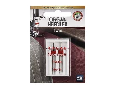 muzykalnye instrumenty organ: 2 Универсальные двойные иглы 2-90/3 для бытовых швейных машин Janome