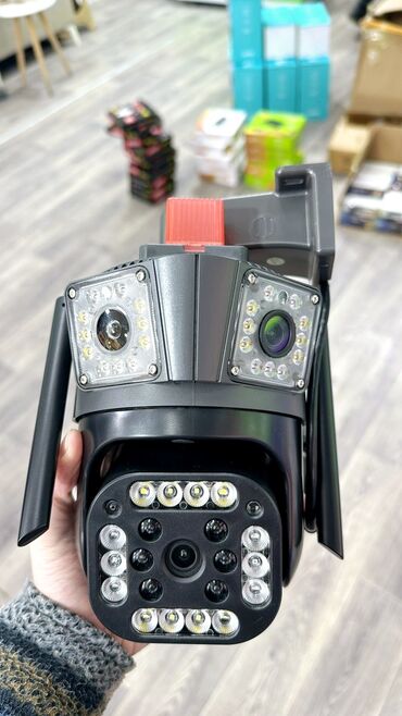 Videomüşahidə: Simsiz Wifi ptz 3 kamera 360° 8mp/4K Çöl səraiti ücün matorlu 3
