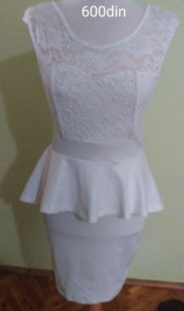 haljine obrenovac: Prelepa bela haljinica jednom obucena