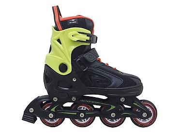 rio roller skates: Senhai rolere L (40–43) – crno/neon zeleni, alu rama, ABEC-5, PU — 1