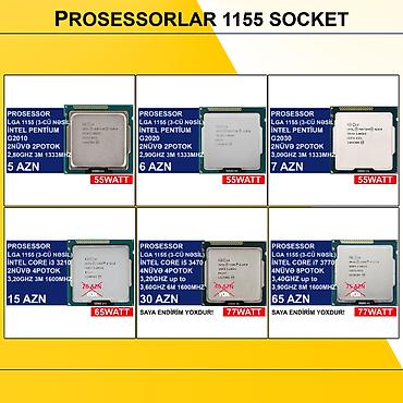 Prosessorlar “LGA 1155 socket (3cü nəsil)” ⭐LGA 1155 (3cü nəsil) İntel lalafo.az -da Prosessorlar “LGA 1155 socket (3cü nəsil)” ⭐LGA 1155 (3cü nəsil) İntel