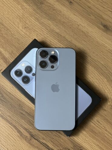 ноутбуки айфон: IPhone 13 Pro, Б/у, 128 ГБ, Sierra Blue, Коробка, 79 %