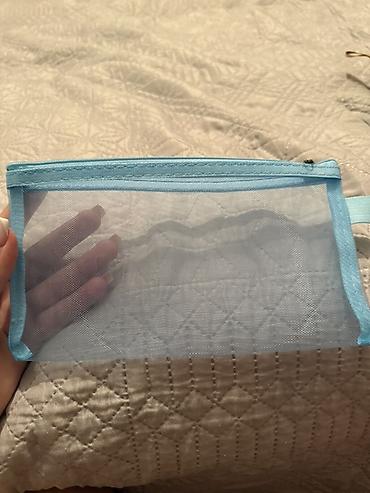 maşka: Şəffaf torlu kosmetik/aksessuar çantası - Material: incə, nəfəsalan — 1
