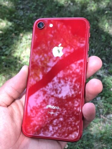 iphone xs в рассрочку: IPhone 8, Колдонулган, 256 ГБ, Кызыл, Заряддоочу түзүлүш, Каптама, 100 %