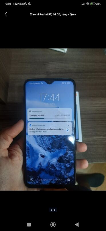 ucuz islenmis telefonlar: Xiaomi Redmi 9T, 64 GB, rəng - Boz, 
 Sensor, Barmaq izi, İki sim kartlı