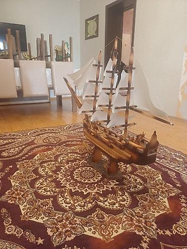 model: Böyük ölçülü dekorativ yelkənli gəmi maketi - Material: ağac gövdə — 6