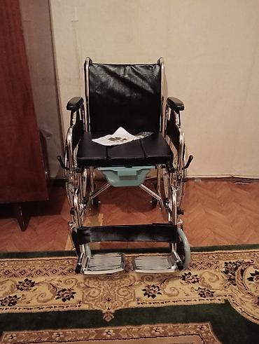elil arabalari: Tualet funksiyalı əlil arabası - Konstruksiya: möhkəm xrom metal — 3