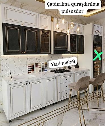Yeni Mətbəx mebeli 2490 azn Üsdü tökmə mərməri+sineliy mermerle ve — 1
