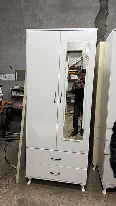 paltar asılan: Güzgülü paltar şkafı - Dizayn: Ön hissədə tam boy güzgü, zərif — 1