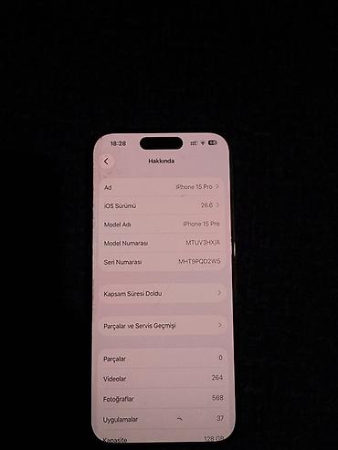 ipone x islenmis: IPhone 15 Pro, 128 GB, Natural Titanium, Face ID — 2