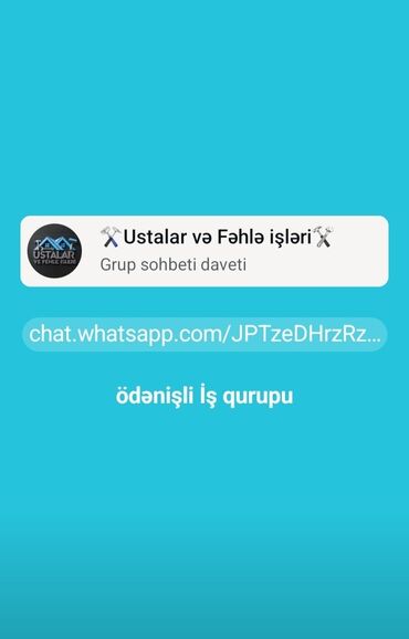 мастер по ремонту телефонов вакансии: Xidmət: “Ustalar və Fəhlə işləri” – WhatsApp iş qrupu Təsvir: -