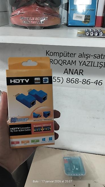 Məhsul: HDTV Extender (HDMI – RJ45 adapter dəsti) Təsvir: - HDMI