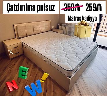 ortopedik dosekler: İkinəfərlik çarpayı, 2 tumba, Yeni — 1