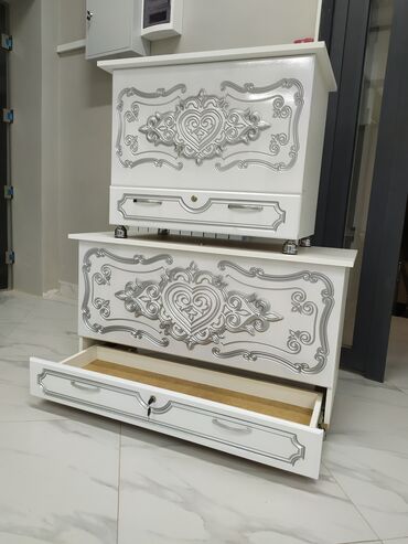 Сундуки: Сундук, Новый, Для приданого невесты, Дерево, цвет - Белый — 7