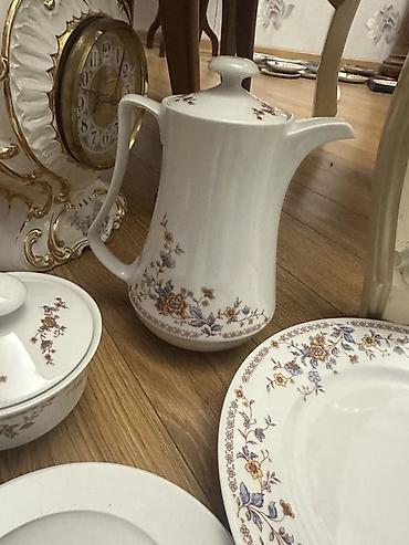 cay satisi: Çay dəsti, rəng - Ağ, Farfor, 5 nəfərlik — 2