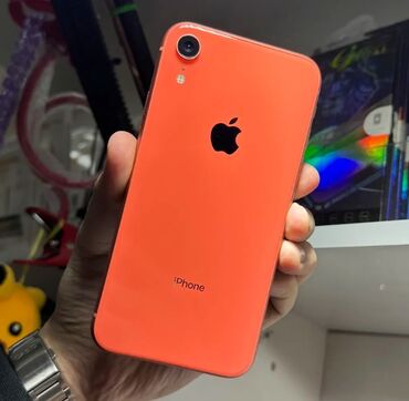 Apple iPhone: IPhone Xr, Б/у, 64 ГБ, Коралловый, Чехол, 81 %