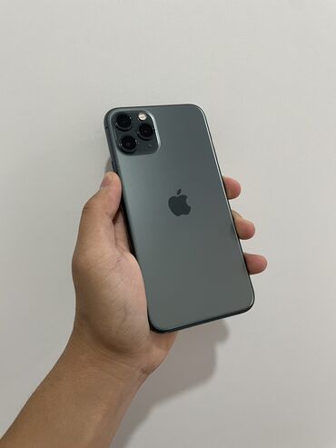 Apple iPhone: IPhone 11 Pro, Б/у, 64 ГБ, Alpine Green, Защитное стекло, Чехол, Коробка, 72 %