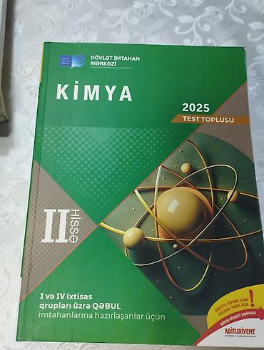 Книги и журналы: Məhsul: Kimya – 2025 Test Toplusu (II hissə) Təsvir: - — 1