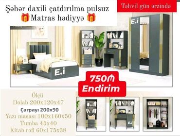 Yataq otağı dəstləri: Təknəfərlik çarpayı, Dolab, Tumba, Rusiya, Yeni -da lalafo.az — 7 Yataq otağı dəstləri: Təknəfərlik çarpayı, Dolab, Tumba, Rusiya, Yeni — 7