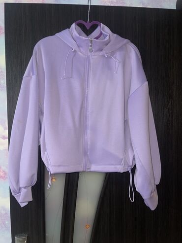 Куртки: Bənövşəyi rəngli qadın/köynək üstü hoodie - Model: fermuarlı