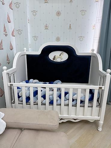 Ev və bağ: Oğlan üçün, İşlənmiş, Dördbucaq, Beşik, Dəst ilə, Matras ilə, Yellənmə mexanizmsiz — 2