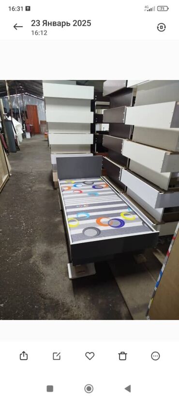 Односпальные кровати: Односпальная кровать, Новый, С матрасом, длина - 180190 см — 6