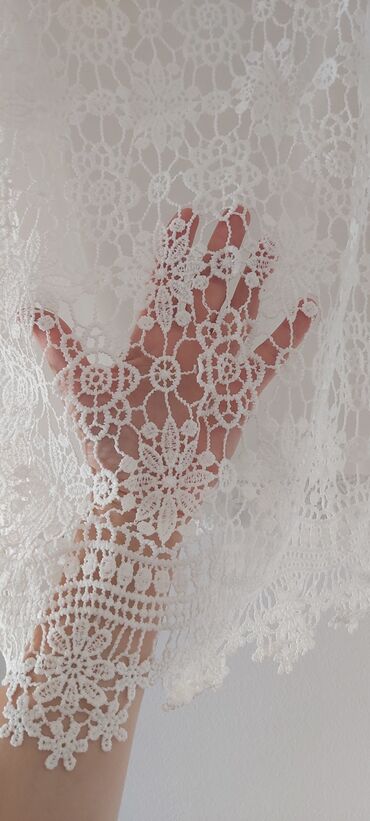 versace majice: 2XL (EU 44), Embroidery, Floral, Single-colored, color - White