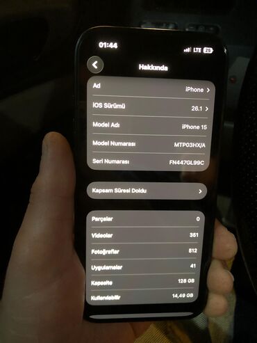 Apple iPhone: IPhone 15, 128 GB, Qara, Face ID, Simsiz şarj — 9