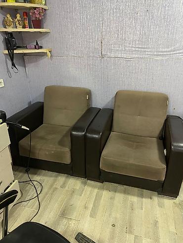 mingəcevir mebel: İki ədəd rahat salon/kreslo oturacağı - Model: geniş oturacaqlı, düz — 1