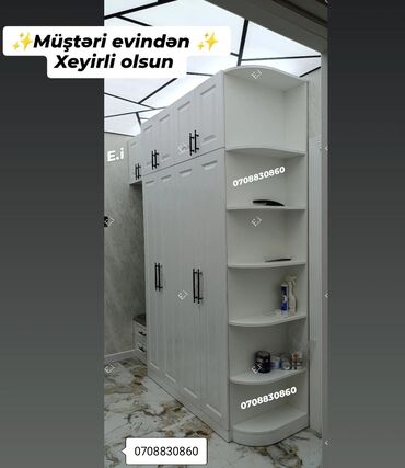 Dolablar: Dolabların sifarişlə hazırlanması Membran qapılarla kv 230Azn✨