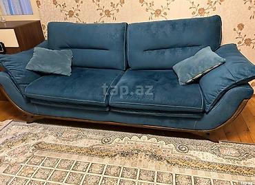 Divanlar: Divan, İşlənmiş, Açılmayan, Bazasız, Vеlur parça, Çatdırılma yoxdur — 6
