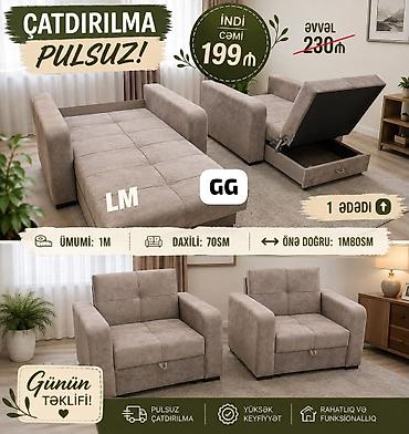 Çevrilən kreslo–çarpayı - Model: LM / GG - Rəng: bej-qəhvəyi - lalafo.az -da Çevrilən kreslo–çarpayı - Model: LM / GG - Rəng: bej-qəhvəyi -