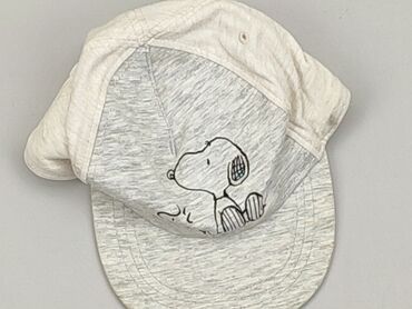 czapka zimowa niemowlęca z pomponem: Czapka z daszkiem, H&M, 6-9 m, stan - Bardzo dobry