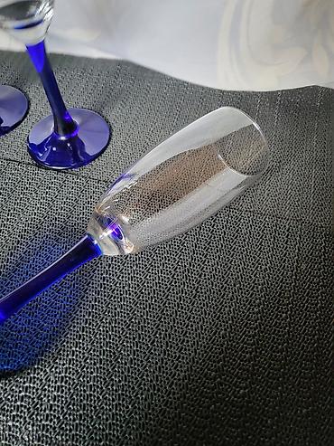 Čaše: Holandske nove vintaz case za vino. Case za vino staklo,kobaltno — 10