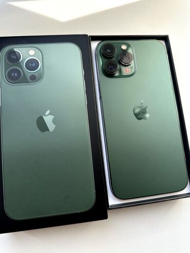 Apple iPhone: IPhone 13 Pro Max, Б/у, 256 ГБ, Alpine Green, Защитное стекло, Кабель, Коробка, 86 %