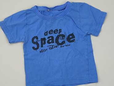 satynowa koszula niebieska: Koszulka, 6-9 m, stan - Zadowalający