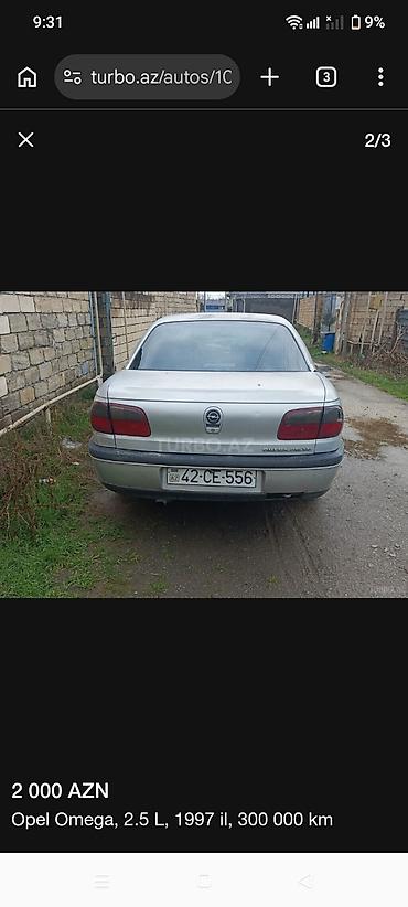 kayu moto: Opel Omega: 2.5 l | 1997 il 300000 km Sedan — 1