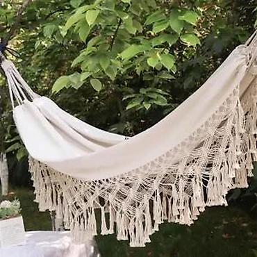 Ležaljke i ljuljaške: Boho viseća ležaljka (hammock) - Dizajn: boho stil sa dekorativnim — 6