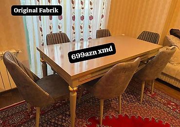 plastik pencere qapi: Klassik üslubda dəst: 4 qapılı paltar şkafı və yemək masası + 6 ədəd — 1