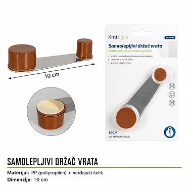 KMT Svetlo smeđi okretni držač vrata 3283055 Praktičan samolepljivi