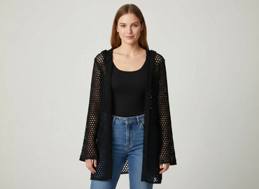 koszula i bluza z kapturem: Кардиган жіночий, розмір One size