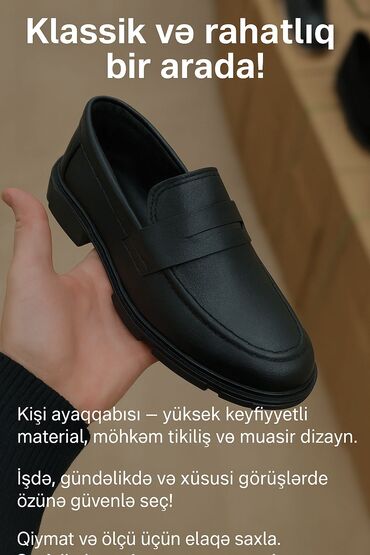 шлепанцы для бассейна: Klassik və rahatlıq bir arada – kişi loaferi - Material: yüksək