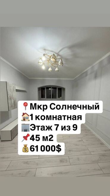 Продажа квартир: 1 комната, 45 м², 106 серия улучшенная, 7 этаж, Евроремонт