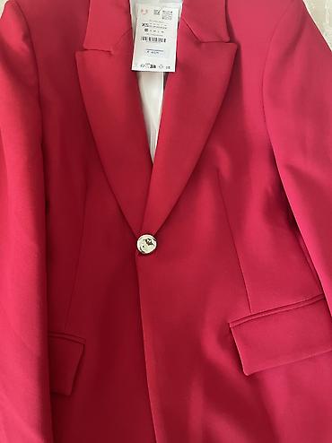 Dəstlər, kostyumlar: ZARA qadın kostyum dəsti – qırmızı rəng - Brend: ZARA - Model: Blazer — 8