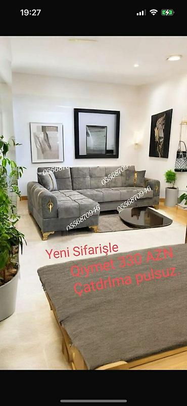 embawood kunc divanları: Künc divan, Qonaq otağı üçün, Parça, Bazalı, Açılan — 2