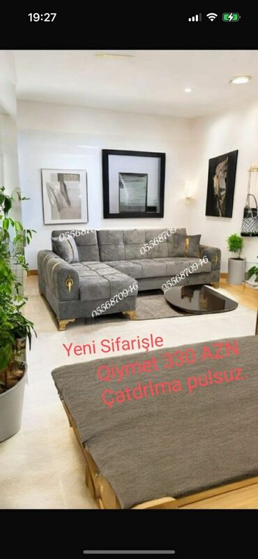 Sifarişlə divanlar: Künc divan, Qonaq otağı üçün, Parça, Bazalı, Açılan, Kitab — 3