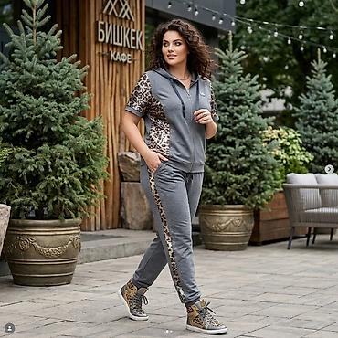 Спортивный костюм, Худи, Турция, Леопардовый принт, 2XL